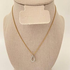 18K diamond pendant, 18K yellow gold UnoAerre chain